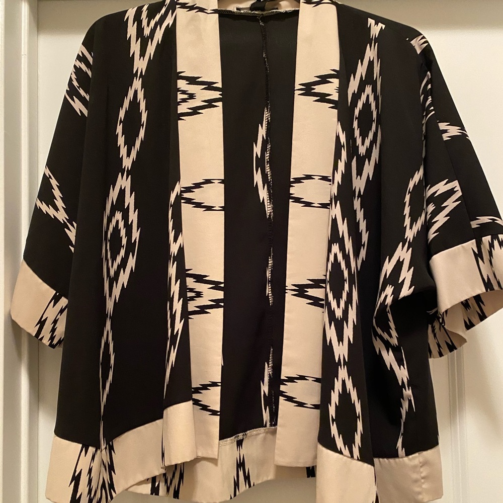 Black and Cream Kimono